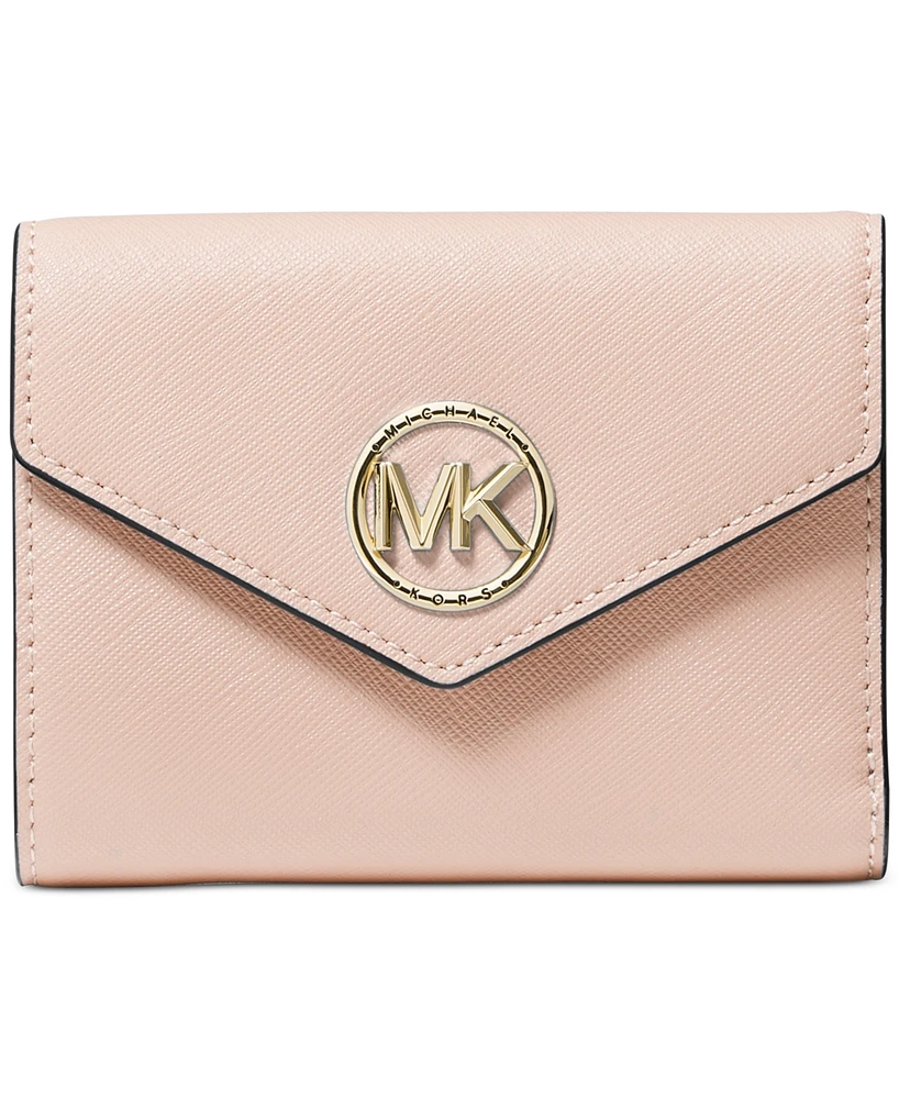 Michael Kors Greenwich Leather Envelope Trifold Wallet