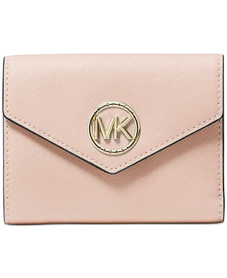 Michael Kors Greenwich Leather Envelope Trifold Wallet