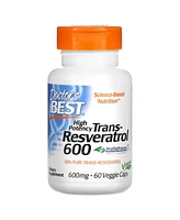 Doctor's Best Trans-Resveratrol 600 600 mg - 60 Veggie Caps - Assorted Pre