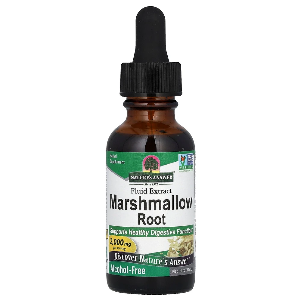 Nature's Answer Marshmallow Root Fluid Extract Alcohol-Free 2 000 mg - 1 fl oz (30 ml) - Assorted Pre