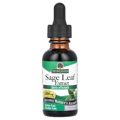 Nature's Answer Sage Leaf Extract Alcohol-Free 1 000 mg - 1 fl oz (30 ml)