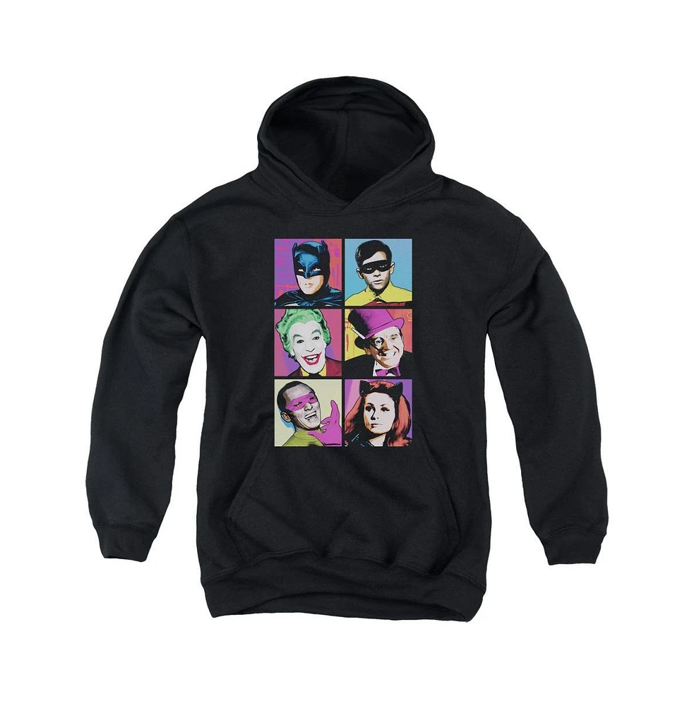 Batman Boys Classic Tv Youth Pop Cast Pull Over Hoodie / Hooded Sweatshirt