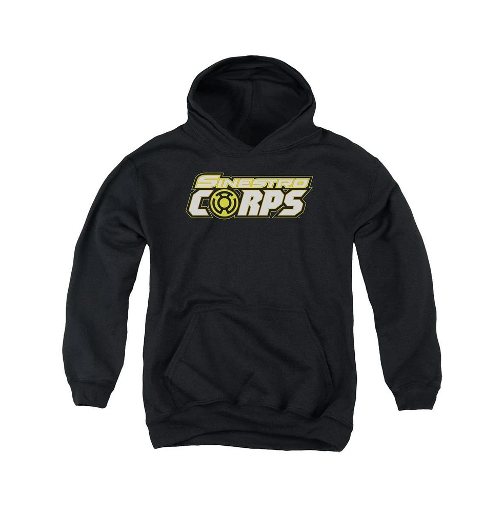 Green Lantern Boys Youth Sinestro Corps Logo Pull Over Hoodie / Hooded Sweatshirt