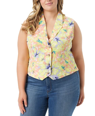 Jessica Simpson Trendy Plus Embla Floral Tie-Back Vest