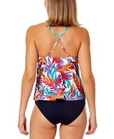 Anne Cole Womens X Back Tankini Top High Waist Bikini Bottoms