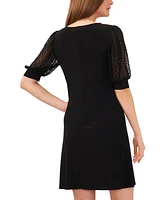 Msk Women's Contrast-Sleeve Jersey Shift Dress