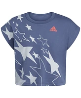 adidas Big Girls Cotton Stars Graphic T-Shirt