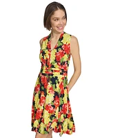 Tommy Hilfiger Women's Floral-Print V-Neck Dress