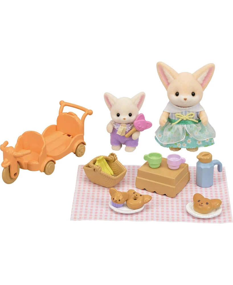 Calico Critters Sunny Picnic Set, Dollhouse Playset with 2 Collectable Figures and Accessories