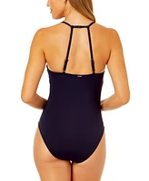 Anne Cole Women's High-Neck One-Piece Swimsuit