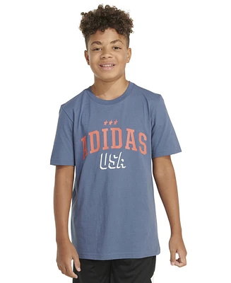 adidas Big Boys Short-Sleeve Cotton Usa Graphic T-Shirt