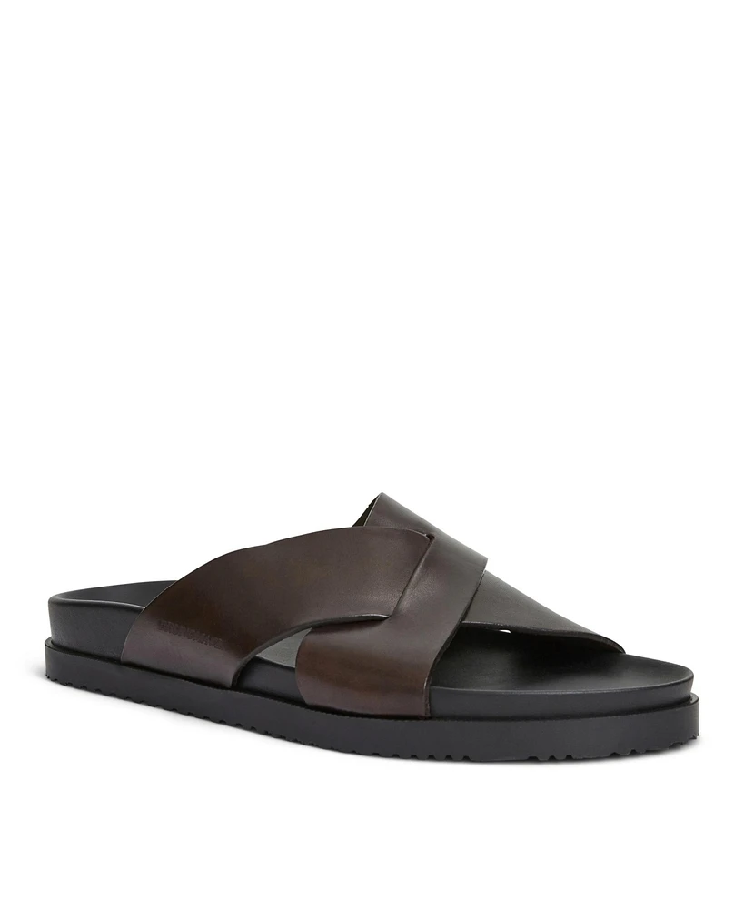 Bruno Magli Men's Bologna Leather Crisscross Sandals