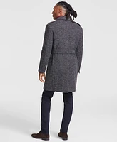 Tayion Collection Men's Classic-Fit Birdseye Grey Overcoat