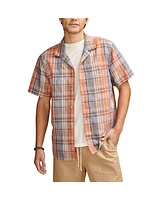 Lucky Brand Men's Plaid Linen Camp Shirt