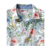 Tommy Bahama Men's Floral Sketch Short Sleeve Button-Front Shirt