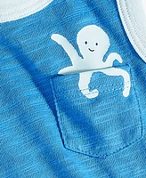 First Impressions Baby Boys Octopus Friend Graphic Pocket Tank Top, Created for Macy's