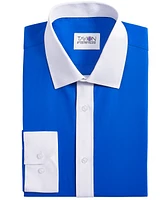 Tayion Collection Men's Slim-Fit Trim Solid Dress Shirt