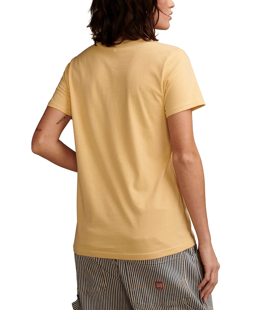 Lucky Brand Women's Aries Classic Crewneck Cotton Short-Sleeve T-Shirt