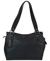 Mancini Pebble Kelsea Leather Shoulder Bag