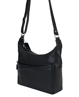 Mancini Pebble June Leather Crossbody Handbag