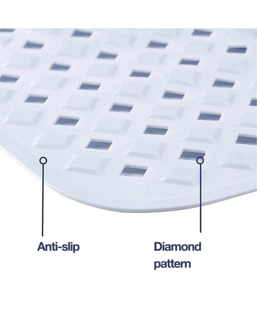 TranquilBeauty Non-Slip Bath Mat with Suction Cups Machine-Washable, Latex-Free Shower Mat Ideal for Elderly & Children
