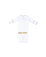 Royal Baby Collection Baby Royal Baby Organic Cotton Gloved Sleeve 2 in 1 Coverall Converter with Hat and Bib in Gift Box