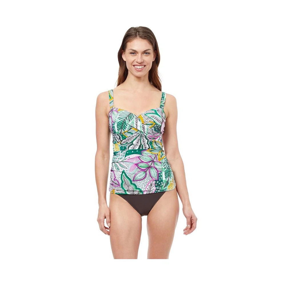 Profile by Gottex Women's Tropic Boom E Cup Tankini