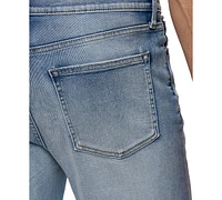 Lazer Men's Slim-Fit Stretch 9-1/2" Denim Shorts