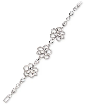 Givenchy Pave & Crystal Flower Flex Bracelet
