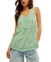 Free People Women's Love Language Striped Scoop Neck Tank Top