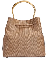 Donna Karan Lawrence Python Top Handle Bucket