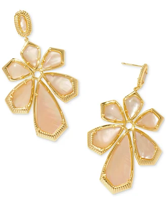 Kendra Scott 14k Gold-Plated Smooth & Textured Flower Statement Earrings