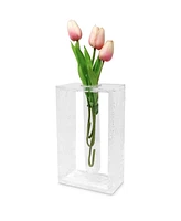 Vivience 8.75"H Tube Inlayed Acrylic Vase
