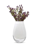 Vivience 6.5"H White Glass Bud Vase