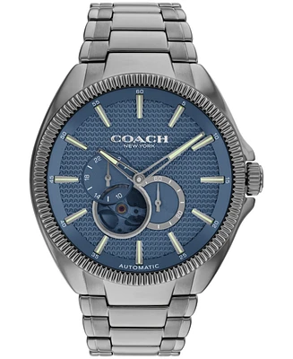 Coach Men's Automatic Jackson Gray Stainless Steel Watch 45mm