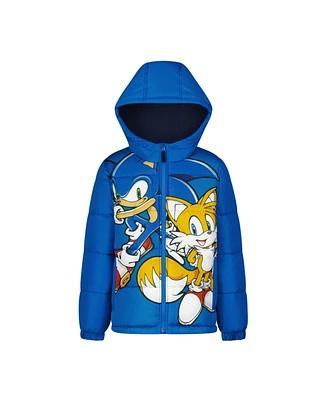 Sega Sonic the Hedgehog Baby Boys Printed Midweight Puffer Jacket