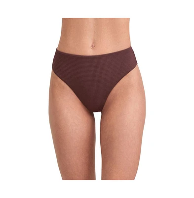 au naturel by Gottex Women's Solid Textured high leg waist swim bottom