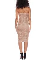 B Darlin Women's Metallic Glitter Bodycon Dress