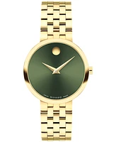 Movado Women Museum Classic Swiss Quartz Gold Pvd 29.5mm Watch