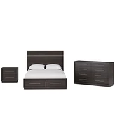 Tivie 3pc Bedroom Set (Full Storage Bed + Dresser Nightstand), Created for Macy's