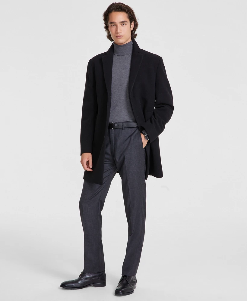 Calvin Klein Men's Prosper Wool-Blend Slim Fit Overcoat