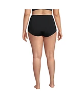 Lands' End Plus Tummy Control Tugless High Waisted Bikini Swim Bottoms