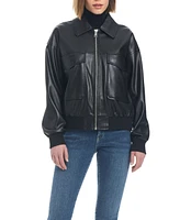 Sanctuary Women's Faux Leather Bomber Jacket