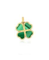 The Lovery Malachite Lucky Clover Charm