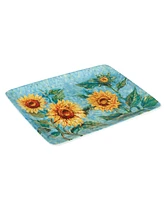 Certified International Golden Sunflowers Rectangular Platter