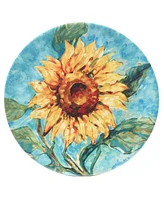 Certified International Golden Sunflowers Set of 4 Salad Plates
