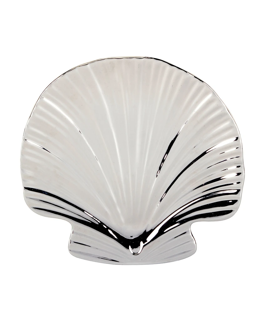 Certified International Silver Coast Set of 4 3-d Shell Candy Plate