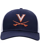 Men's Top of the World Navy, White Virginia Cavaliers Trucker Adjustable Hat