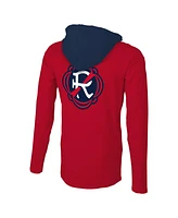 Men's Stadium Essentials Red New England Revolution Tradition Raglan Hoodie Long Sleeve T-shirt