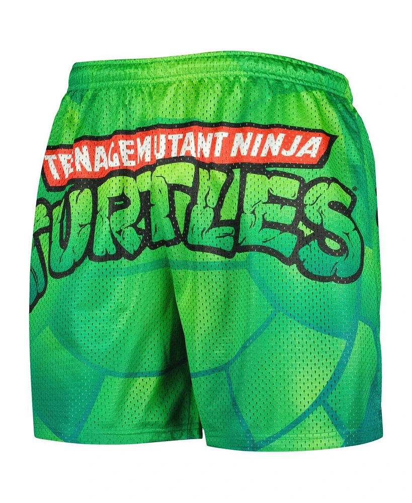 Men's Chalk Line Green Teenage Mutant Ninja Turtles Logo Retro Shorts